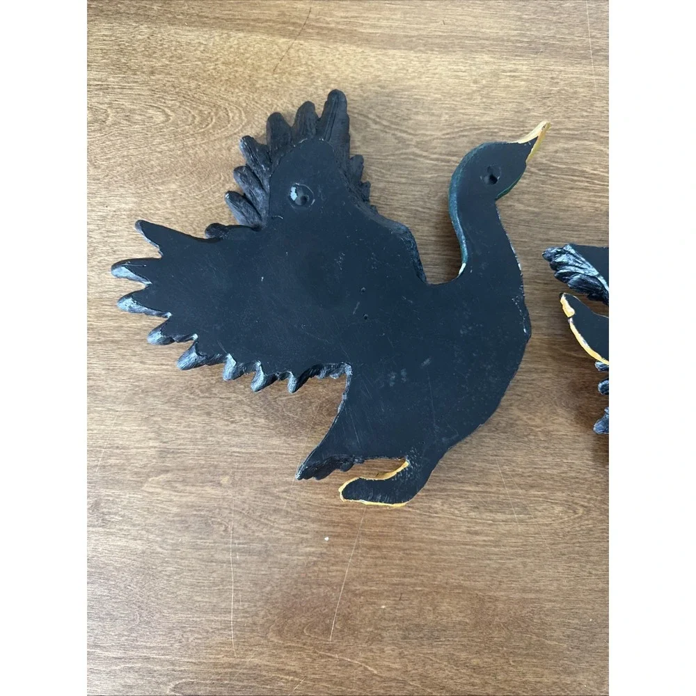 Vintage Resin Mallard Ducks On Flight Wall Hanging Decor 3D